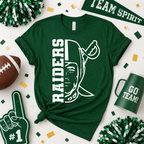 Custom Split Mascot T-Shirt, Proud School Spirit Game Day Gift