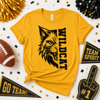 Custom Split Mascot T-Shirt, Proud School Spirit Game Day Gift