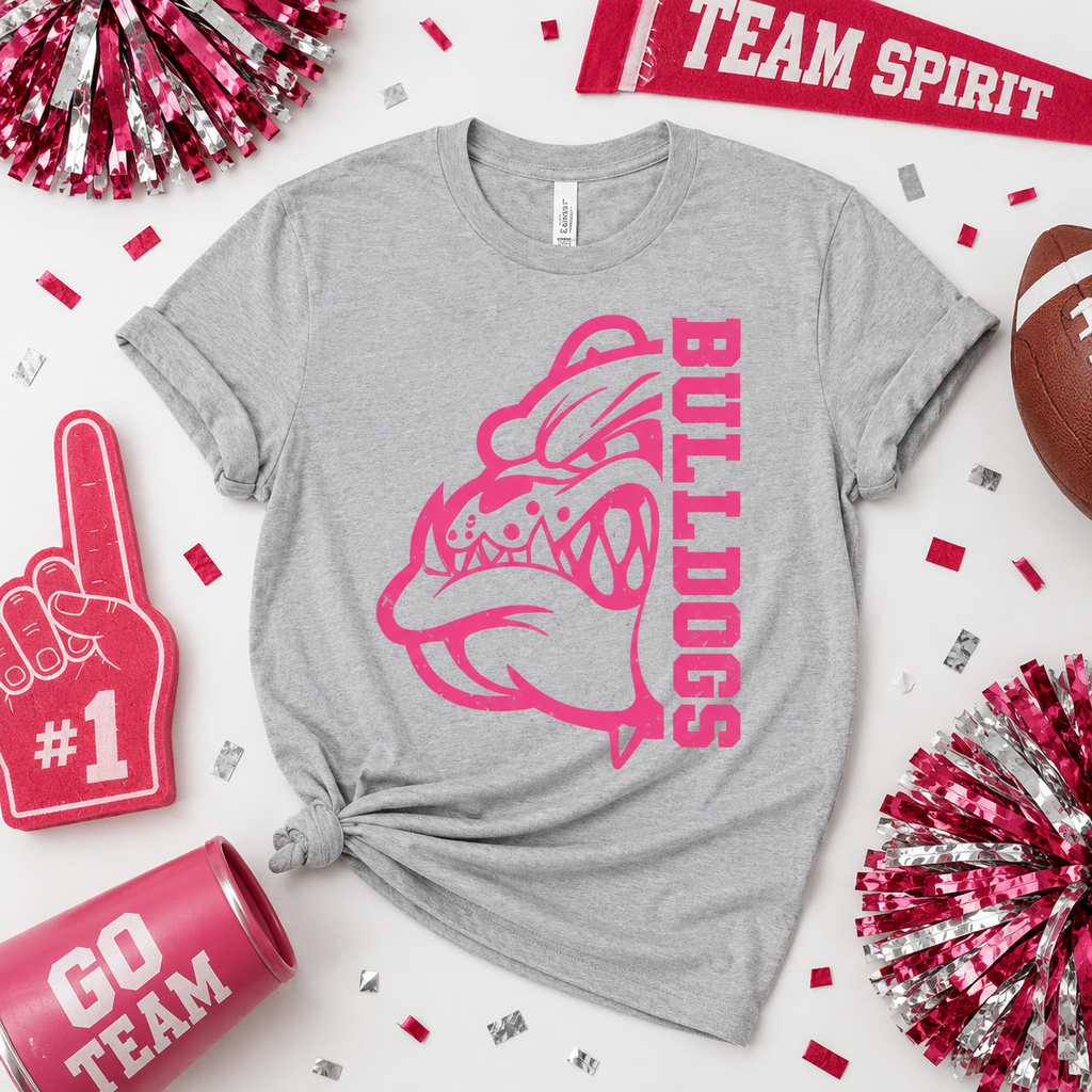 Custom Split Mascot T-Shirt, Proud School Spirit Game Day Gift