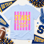 Custom Vertical Striped T-Shirt, School Spirit Game Day Gift