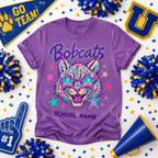 Custom Star Glasses Mascot T-Shirt, School Spirit Game Day Gift