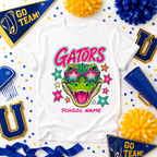 Custom Star Glasses Mascot T-Shirt, School Spirit Game Day Gift