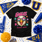 Custom Star Glasses Mascot T-Shirt, School Spirit Game Day Gift
