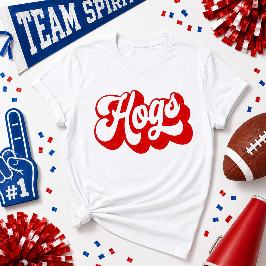 Retro Groovy Font Mascot T-Shirt, School Spirit Game Day Gift