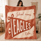 Custom School Spirit Blanket, Personalized Game Day College Fleece Throw– product image 3
