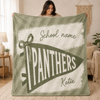 Custom School Spirit Blanket, Personalized Game Day College Fleece Throw– product image 4