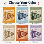 Custom School Spirit Blanket, Personalized Game Day College Fleece Throw– product image 2