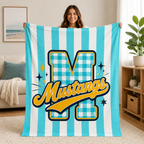 Personalized School Mascot Blanket, Cozy Game Day Gift for Proud Fans– product image 1