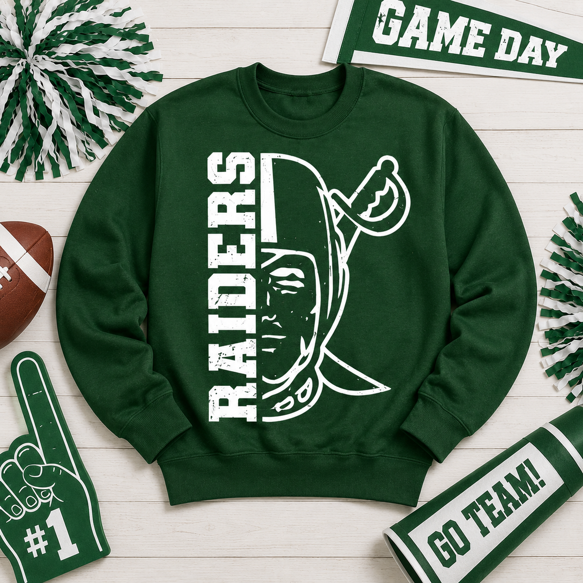 Custom School Spirit Sweatshirt, Personalized Collegiate Mascot Apparel – product image 2