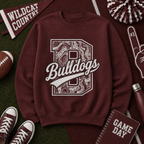 Personalized Mascot Letter Crewneck, Custom Initial School Spirit Sweatshirt – product image 2