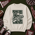 Personalized Mascot Letter Crewneck, Custom Initial School Spirit Sweatshirt – product image 3