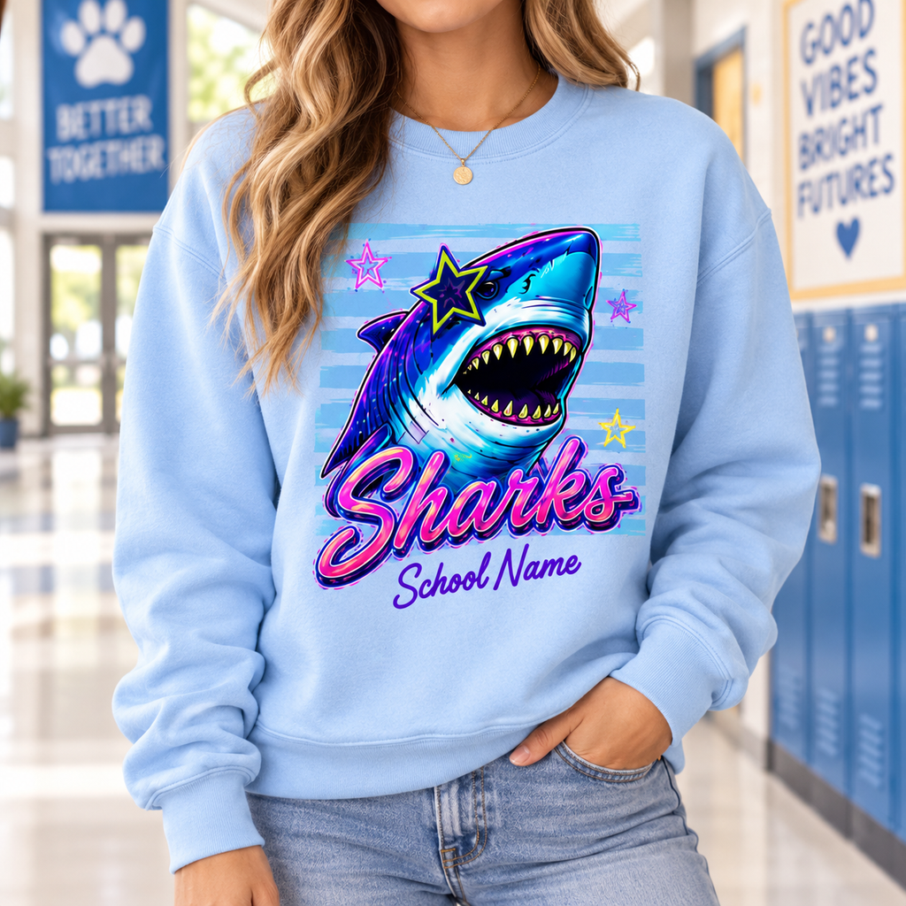 Custom School Mascot Sweatshirt, Retro Game Day Spirit Pride Gift – product image 3