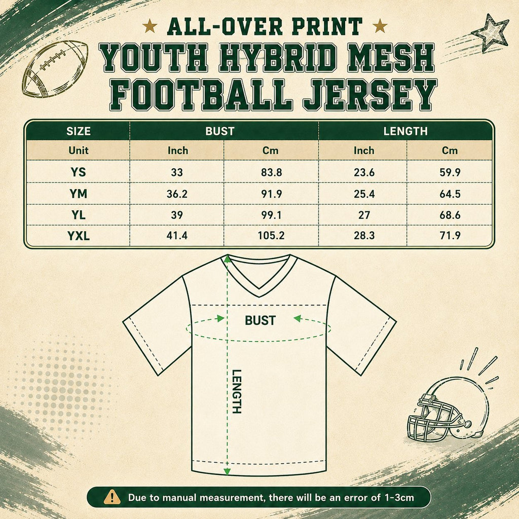 Personalized Football Jersey, Custom School Initial Mascot Team Spirit Jersey – product image 8