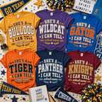 Personalized School Mascot Shirt, Custom She’s A Team Spirit T-Shirt