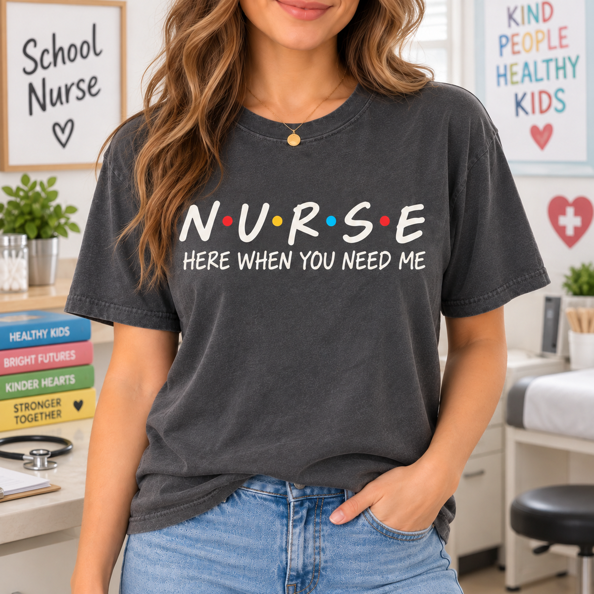 School Nurse Shirt, Elementary Campus Medical Staff Graphic T-Shirt - product image 1