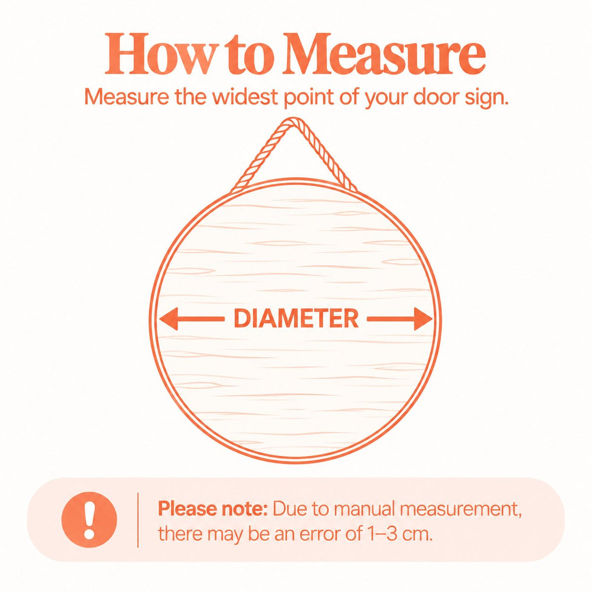Door Sign Size Chart measurement diagram
