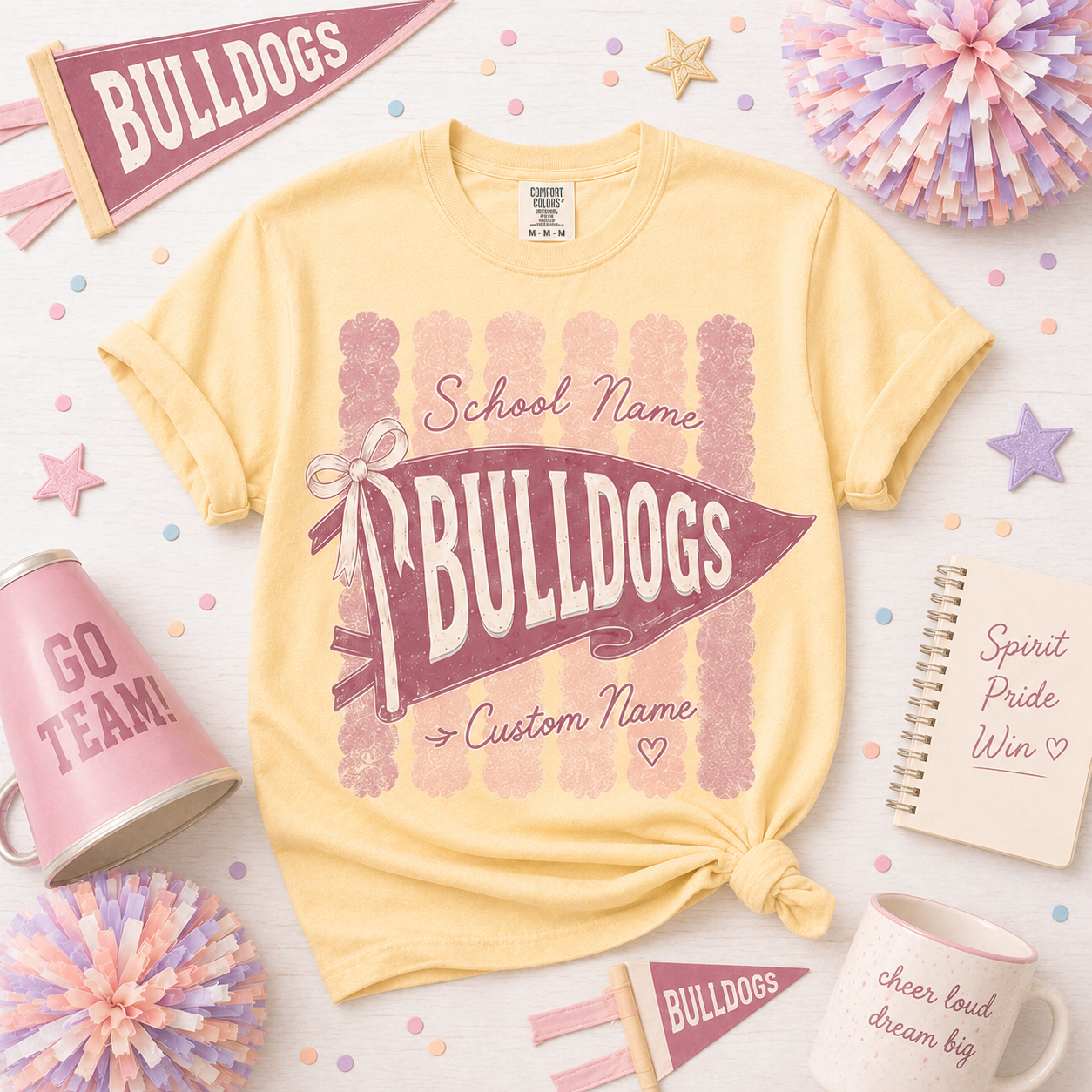 Custom School Team Shirt, Personalized Mascot Pride T-Shirt – product image 6