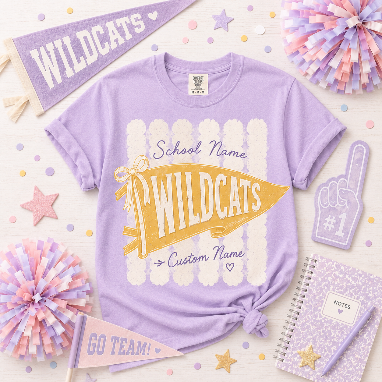 Custom School Team Shirt, Personalized Mascot Pride T-Shirt – product image 2