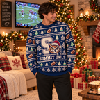 Personalized Football Bow Christmas Sweater, Custom Family Holiday Gift - product image 3