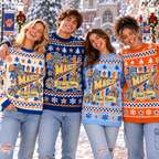 Custom Game Day Ugly Christmas Sweater, Personalized School Spirit Sweatshirt - product image 1