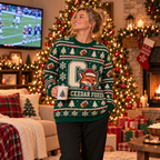 Personalized Football Bow Christmas Sweater, Custom Family Holiday Gift - product image 4