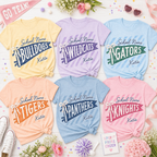 Personalized School Team Shirt, Custom Mascot Name Spirit Tee