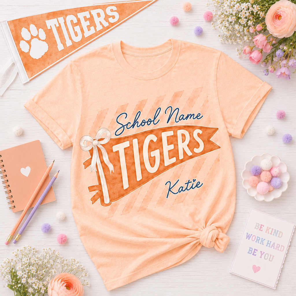 Personalized School Team Shirt, Custom Mascot Name Spirit Tee – product image 2