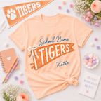 Personalized School Team Shirt, Custom Mascot Name Spirit Tee – product image 2