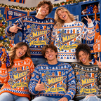 Personalized Mascot Pennant Ugly Sweater, Custom School Spirit Pullover - product image 1