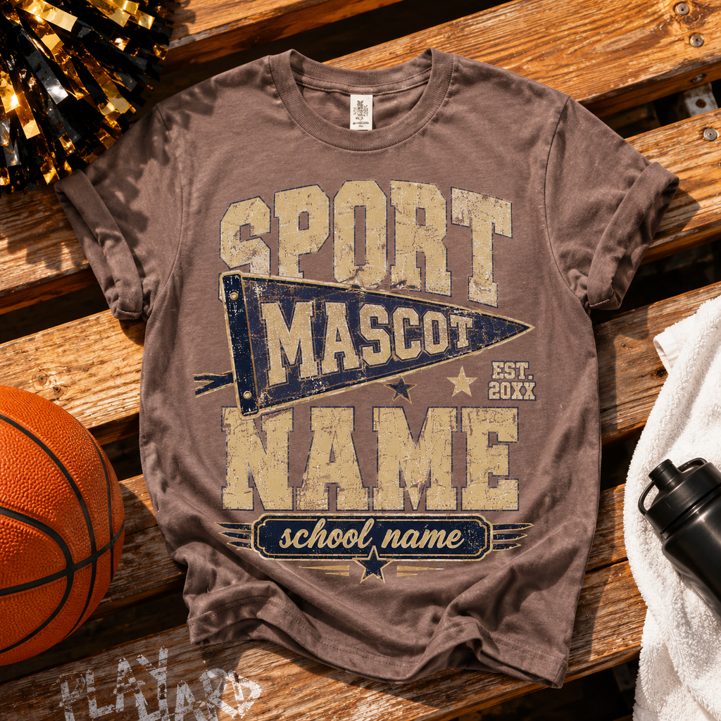 Personalized Sports Mascot Shirt, Custom School Team Spirit T-Shirt – product image 2