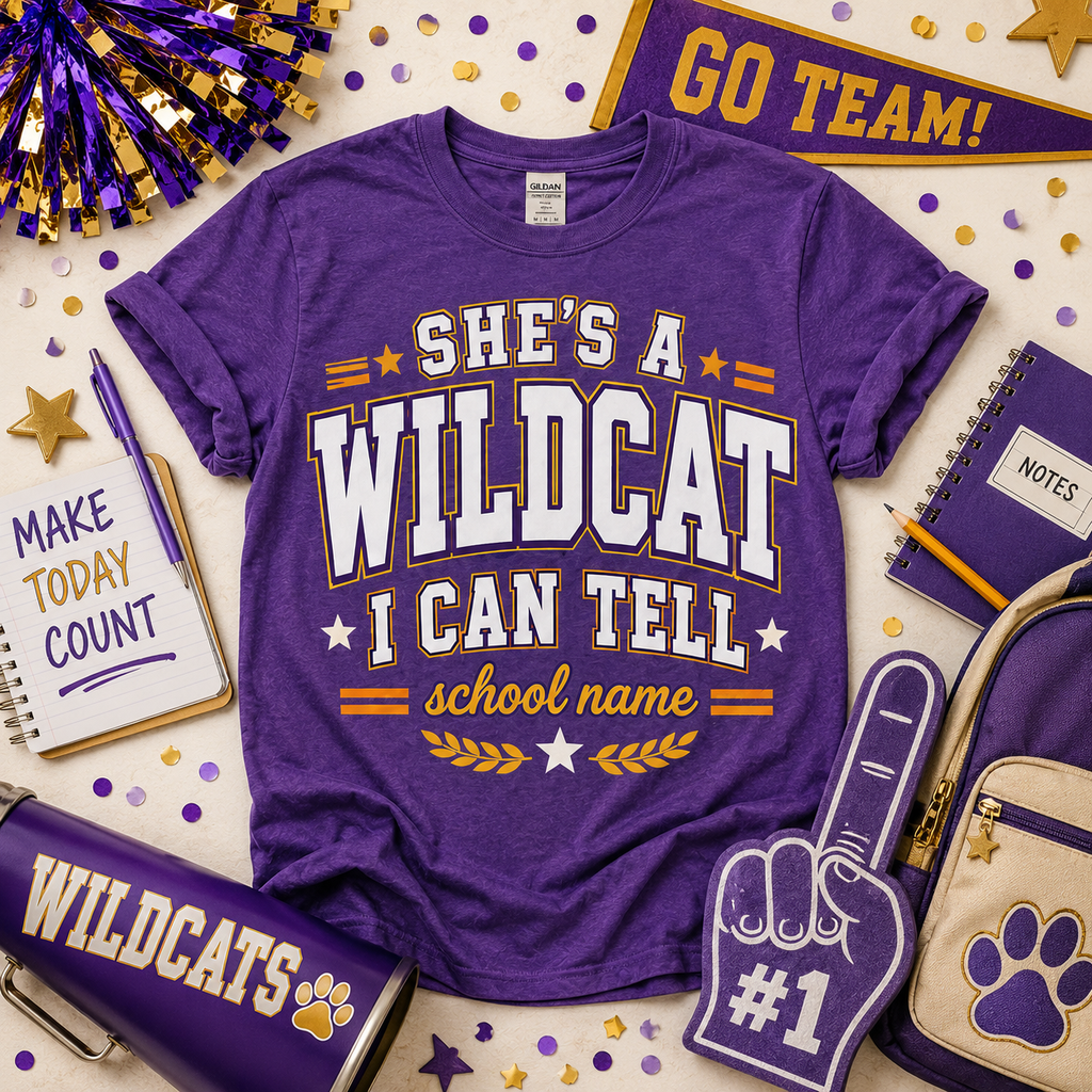 Personalized School Mascot Shirt, Custom She’s A Team Spirit T-Shirt – product image 4