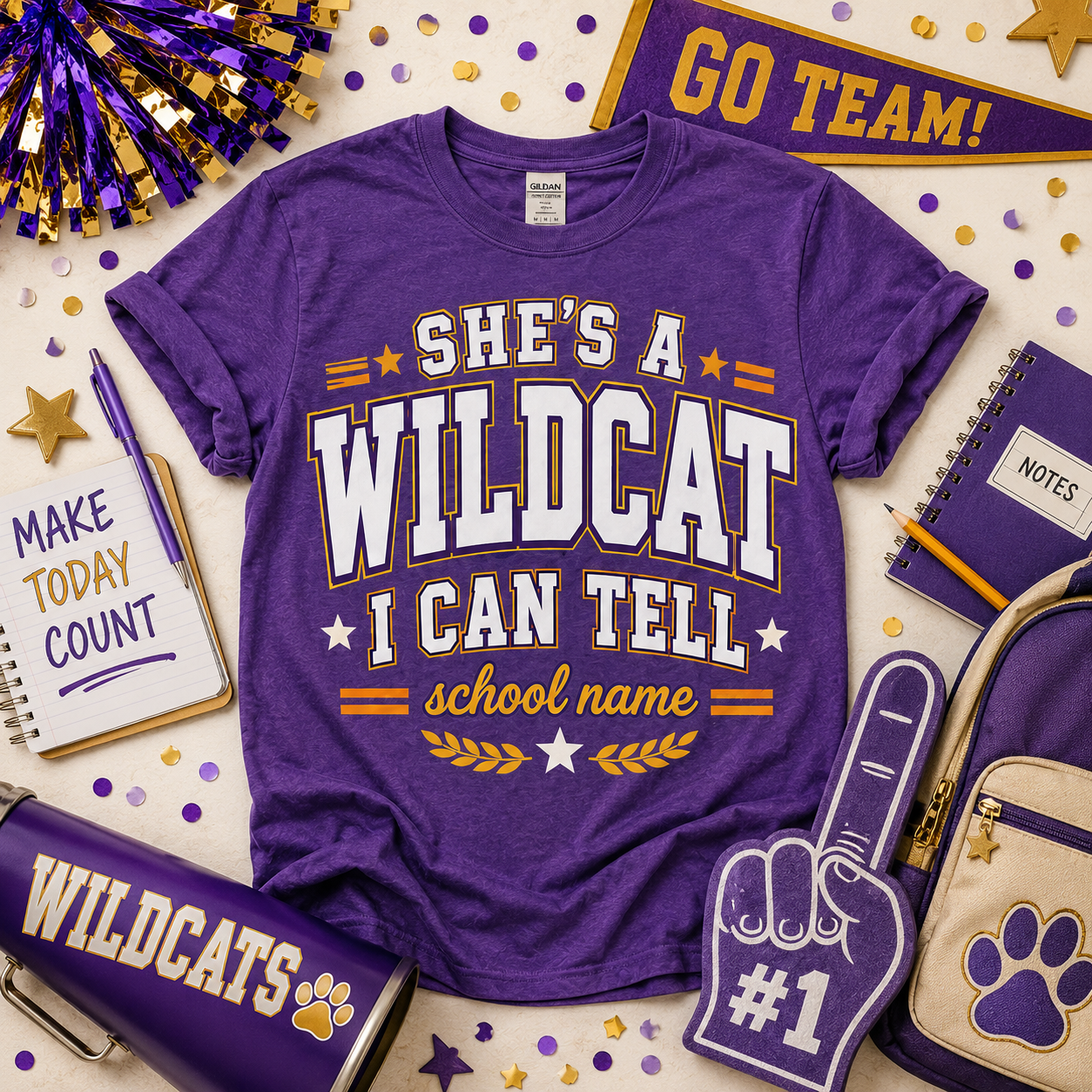 Personalized School Mascot Shirt, Custom She’s A Team Spirit T-Shirt – product image 4