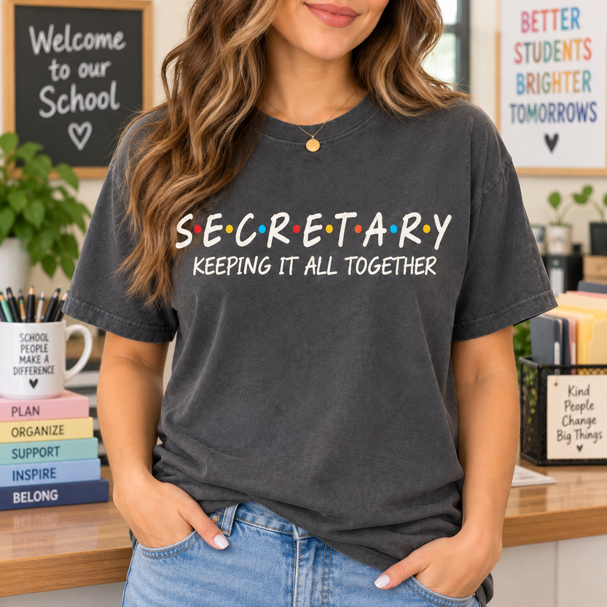 School Secretary Shirt, Administrative Assistant Back to School Graphic Tee - product image 1