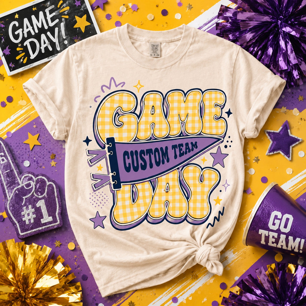Personalized Game Day Shirt, Custom Team Pennant Spirit T-Shirt – product image 4