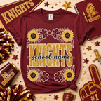 Personalized Floral School Mascot Shirt, Custom Team Spirit T-Shirt – product image 3