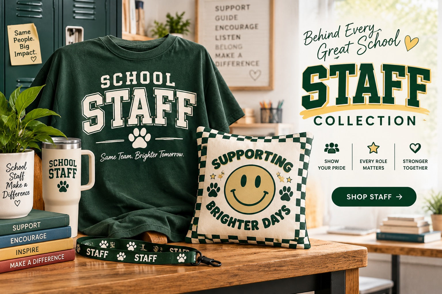 Personalized apparel and gifts in the School Staff collection