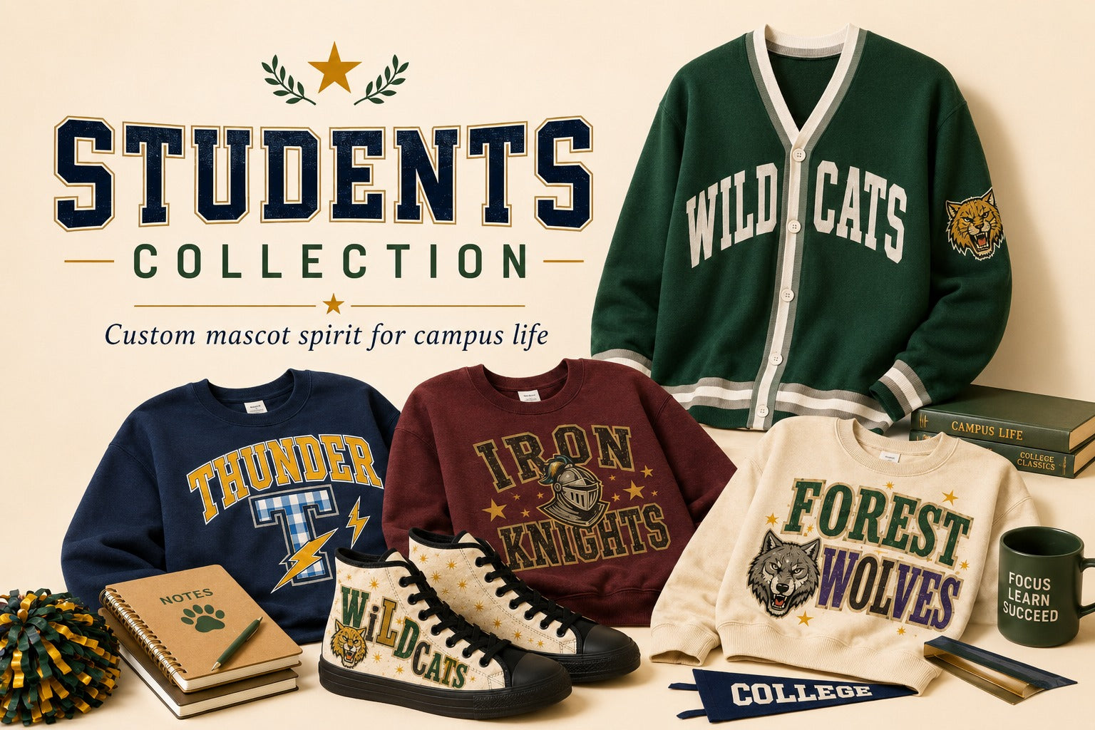 Personalized school apparel and gifts in the Students collection