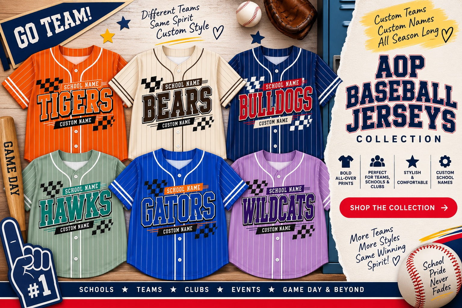 AOP Baseball Jerseys collection